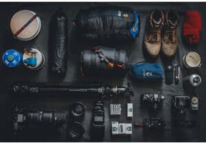 Reiseequipment Kameratechnik, Kleidung, Kamerazubehör